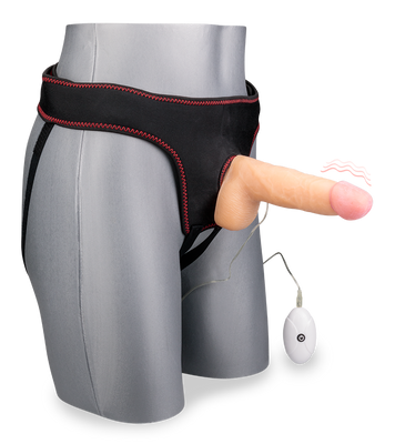 Gode ceinture vibrant 18,0cm 10 modes