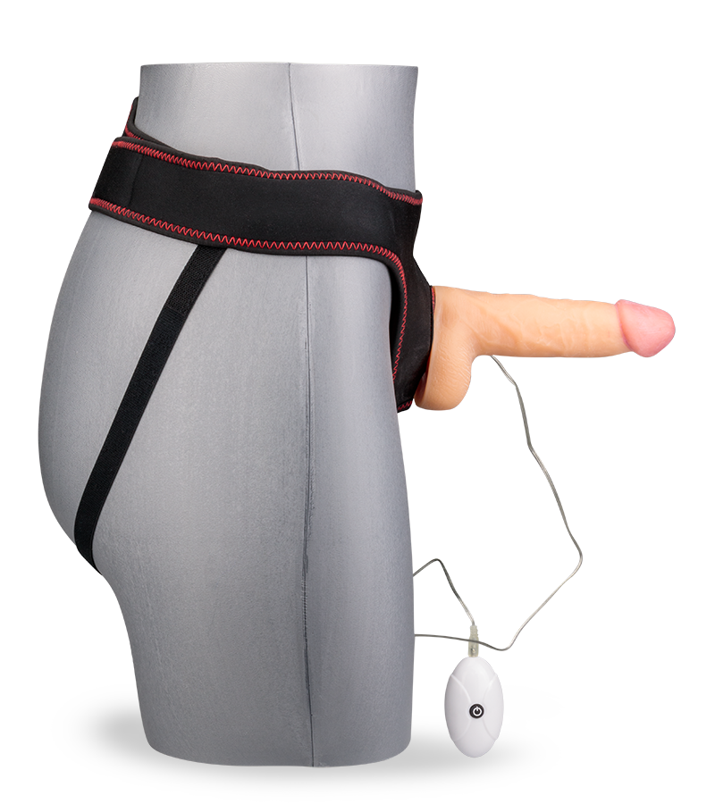 Gode ceinture vibrant 18,0cm 10 modes