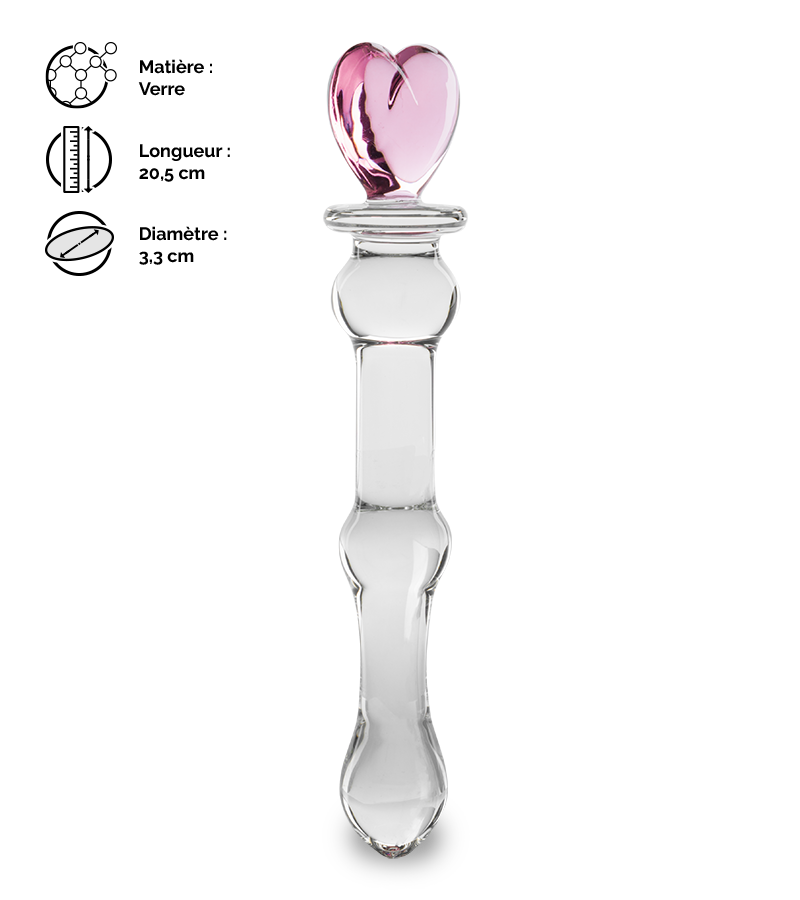 Gode en verre Pretty Heart