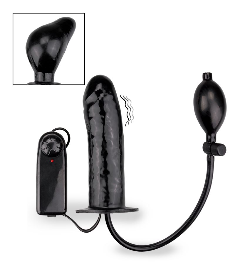 Gode gonflable vibrant à pompe