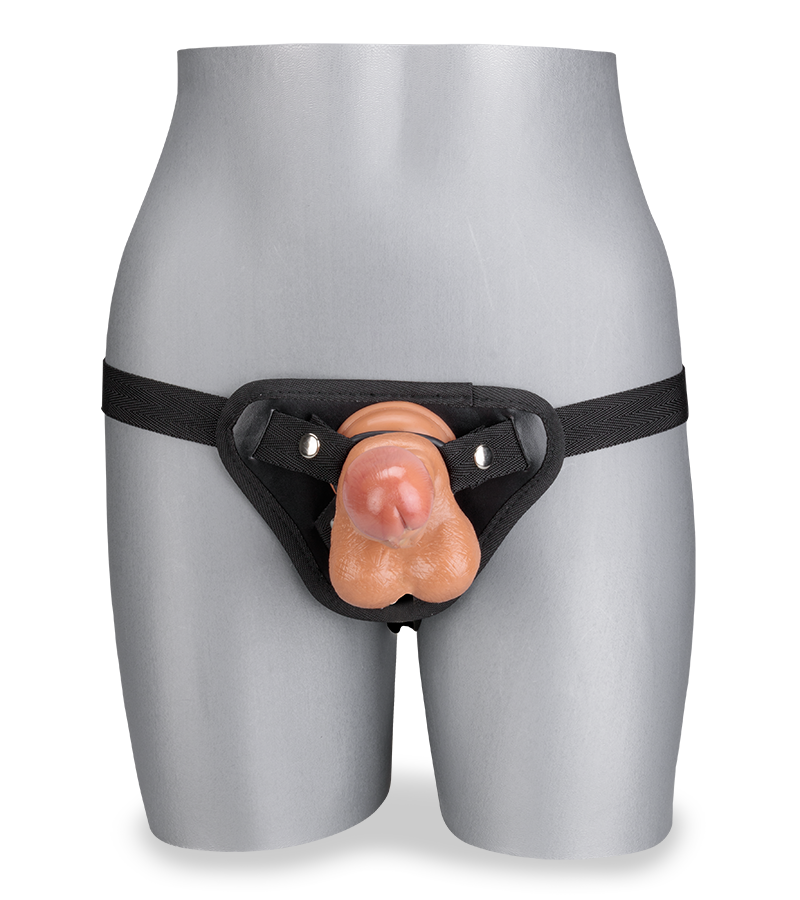 Gode Harnais avec Long Gode Ventouse A Relief