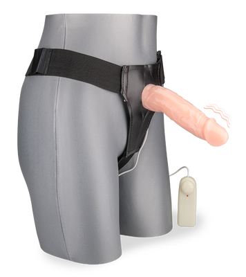 Gode harnais creux vibrant diamètre XL