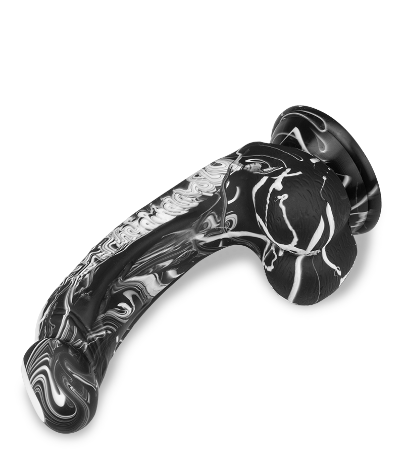 Gode ventouse courbé silicone