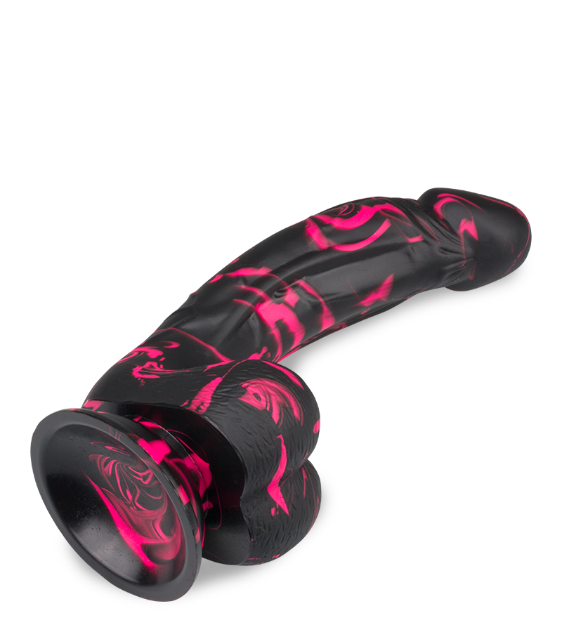 Gode ventouse courbé silicone