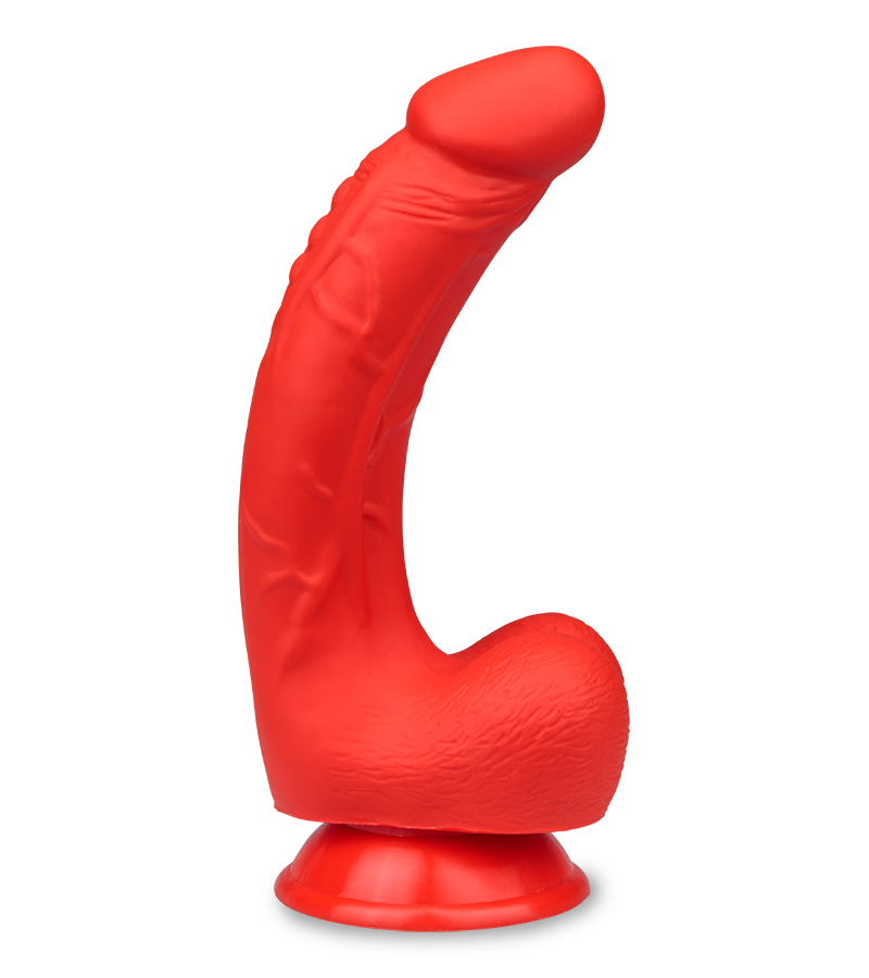 Gode ventouse courbé silicone