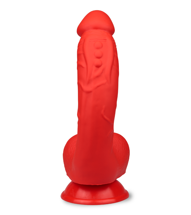 Gode ventouse courbé silicone