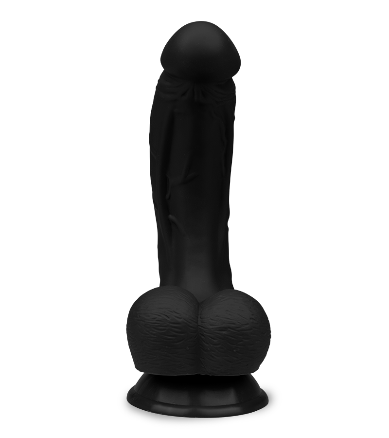 Gode ventouse courbé silicone