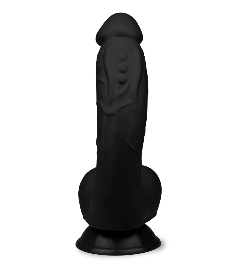 Gode ventouse courbé silicone