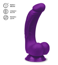 Charger l&#39;image dans la galerie, Gode ventouse courbé silicone