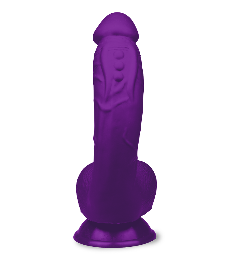 Gode ventouse courbé silicone