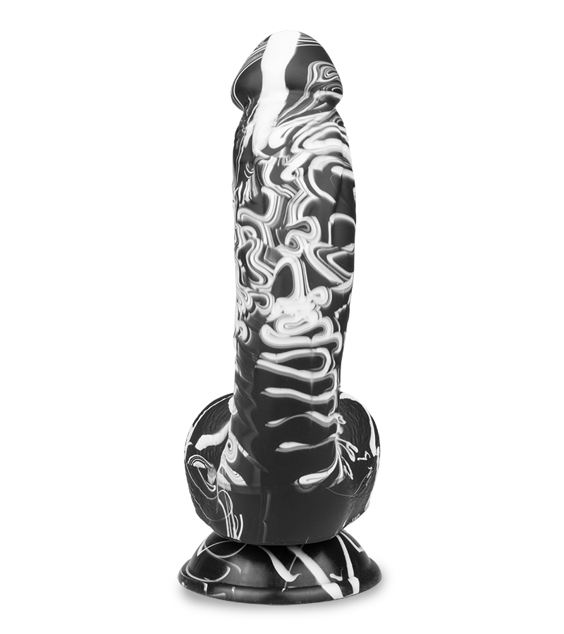 Gode ventouse courbé silicone