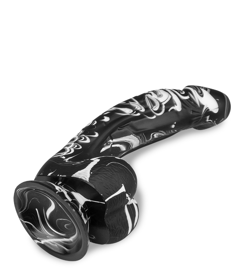 Gode ventouse courbé silicone