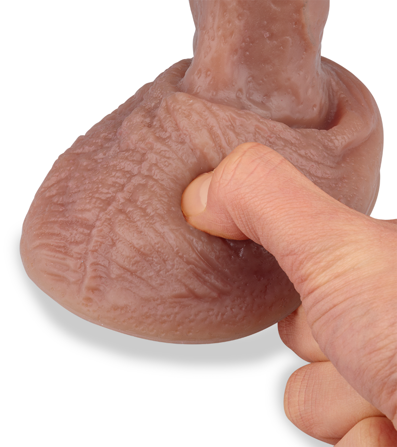 Gode ventouse très réaliste 19,5cm Platinum