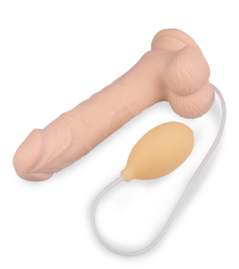 Gros gode éjaculateur extra long avec testicules