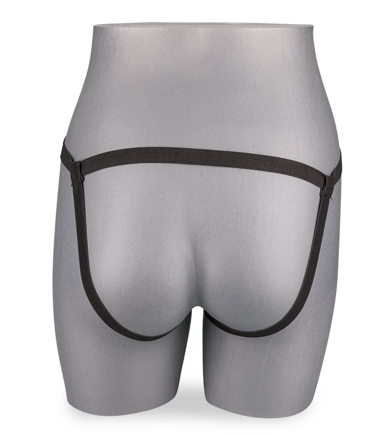 Harnais cuir rouge pour gode