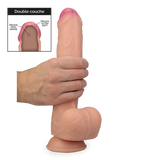 Hyper gode avec prépuce silicone double couche 29,0cm