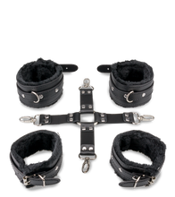 Charger l&#39;image dans la galerie, Kit bondage menottes et attache en croix