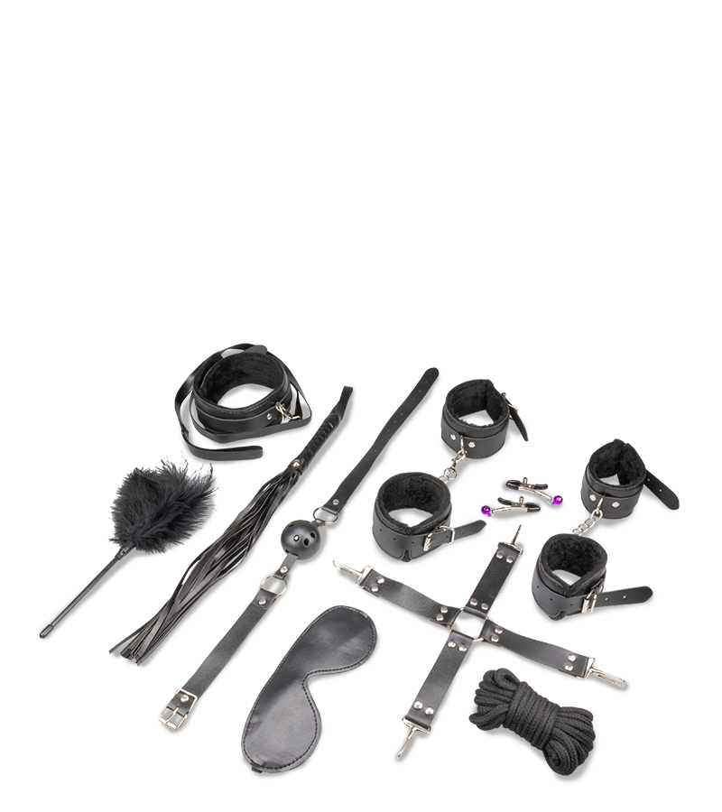 Kit jouets et accessoires bdsm 11 pièces