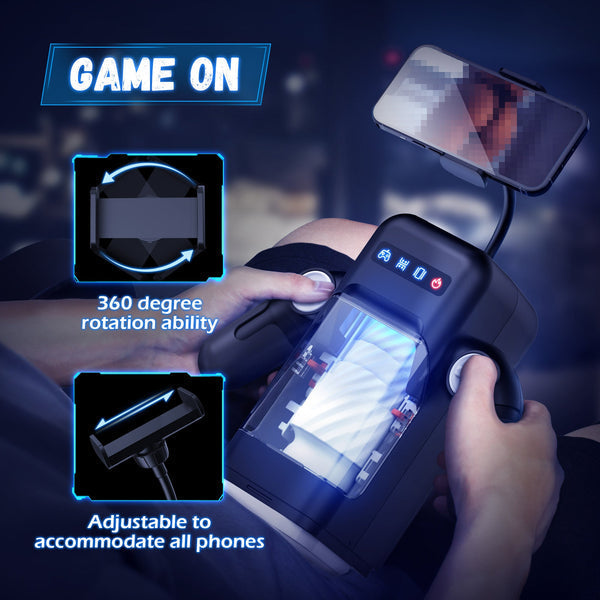 Masturbateur Masculin Avec Vibrations Et 2 Niveaux De Chaleur, Bras Réglable