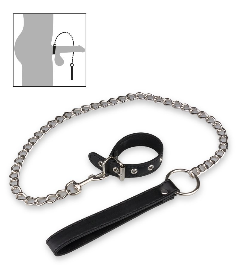 Laisse Cuir BDSM Pour Pénis