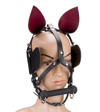 Charger l&#39;image dans la galerie, Masque cheval en similicuir avec œillères et mors