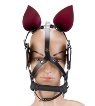 Charger l&#39;image dans la galerie, Masque cheval en similicuir avec œillères et mors