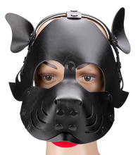 Charger l&#39;image dans la galerie, Masque de chien en similicuir avec langue