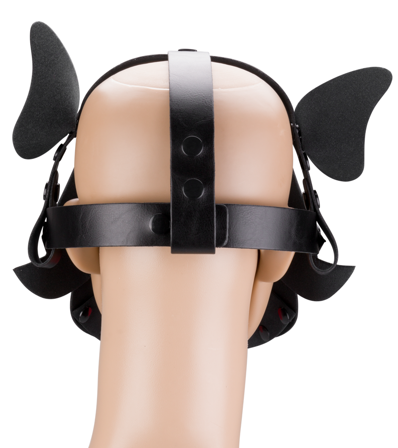 Masque de chien en similicuir avec langue