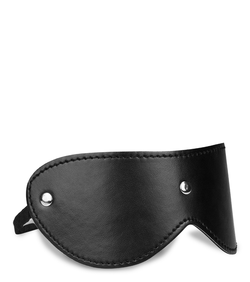 Masque loup cuir noir et rivets
