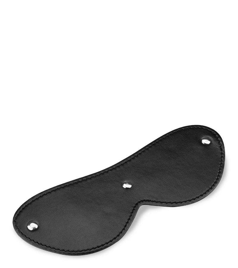 Masque loup cuir noir et rivets