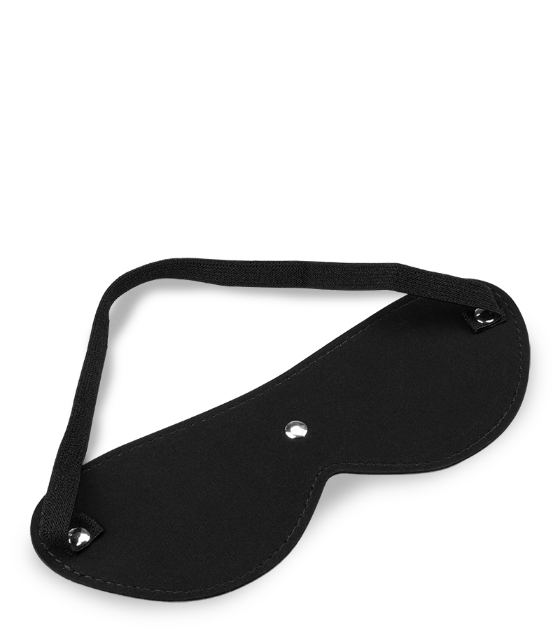 Masque loup cuir noir et rivets