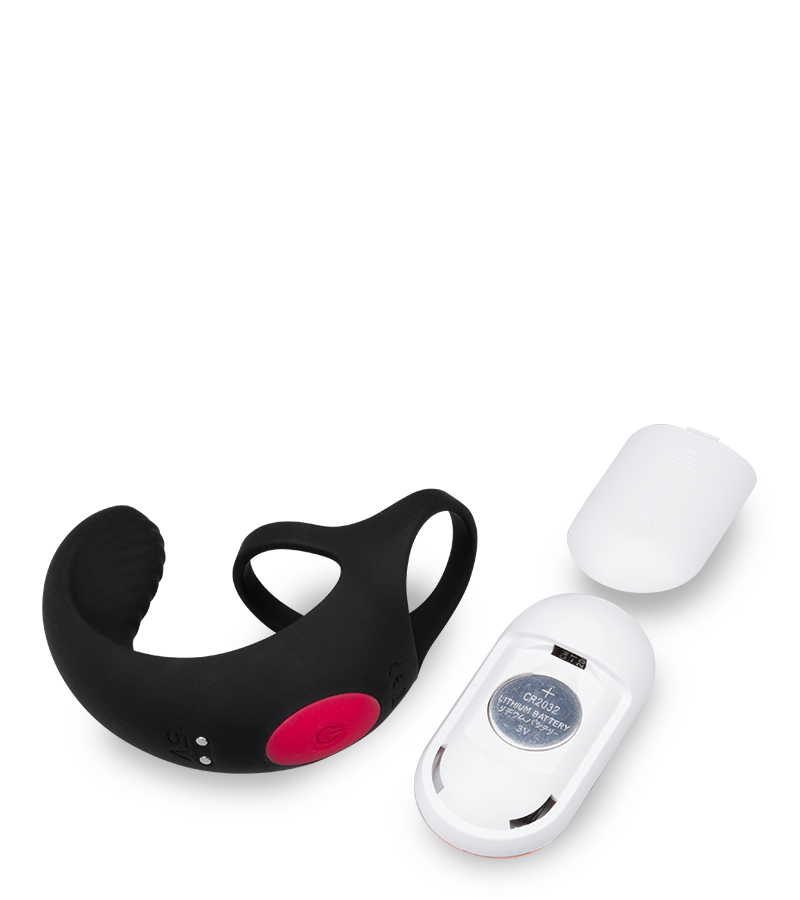 Masseur de testicules double anneau cockring vibrant Shape