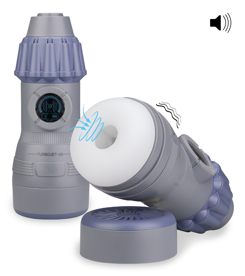 Masturbateur aspirant et vibrant Turbojet