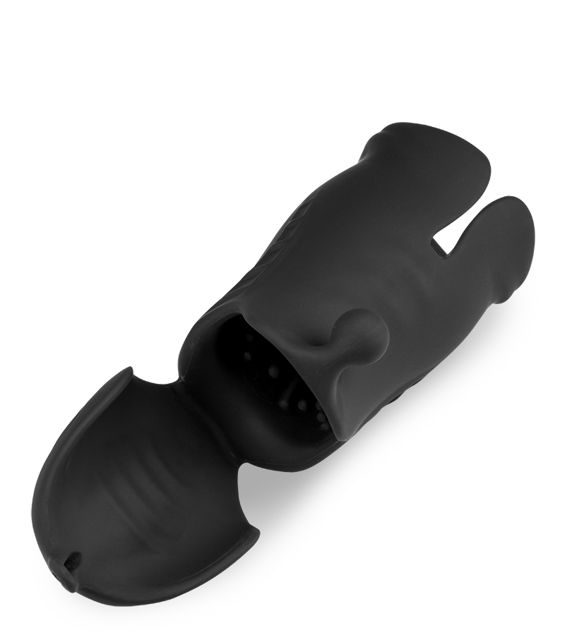 Masturbateur automatique à double entrée testicules et gland