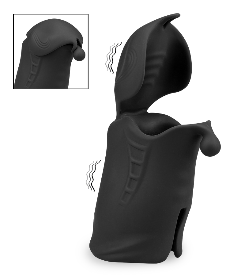 Masturbateur automatique à double entrée testicules et gland