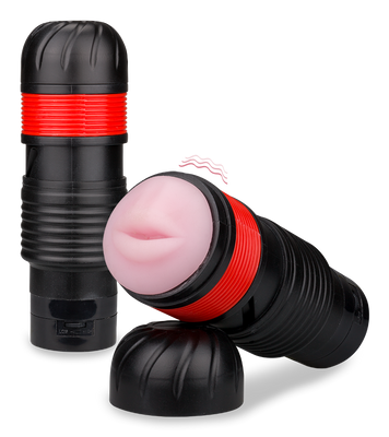 Masturbateur bouche télescopique vibrant