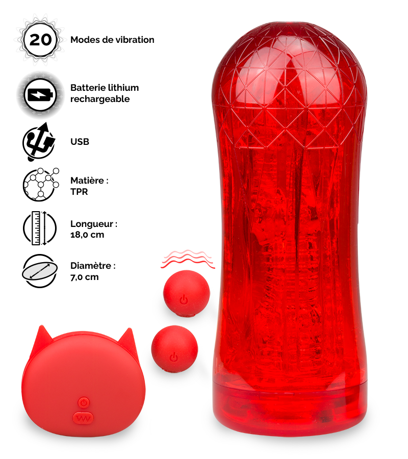 Masturbateur boules vibrantes Skylight