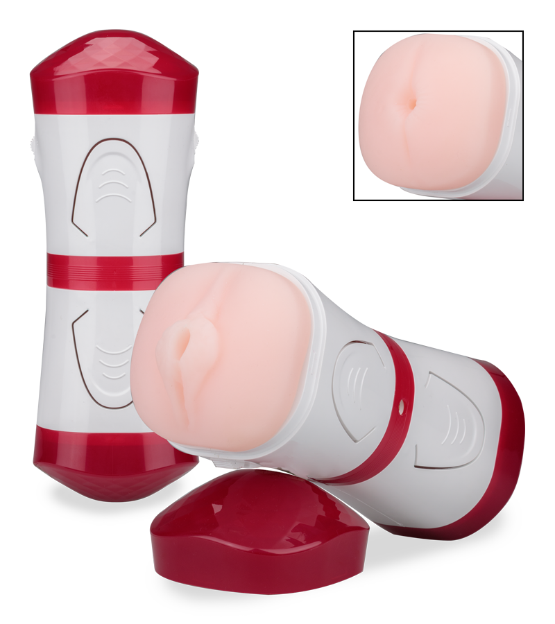 Masturbateur double plaisir vagin anus en silicone