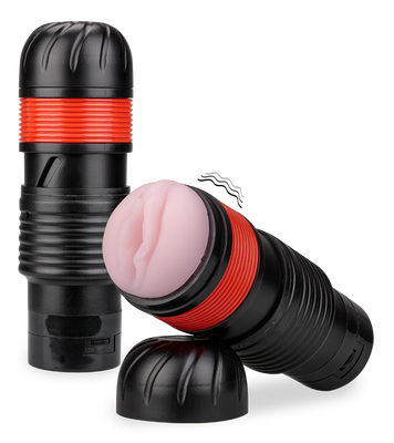 Masturbateur manuel téléscopique vibrant