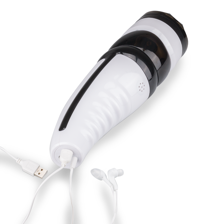 Masturbateur pompeur va-et-vient télescopique