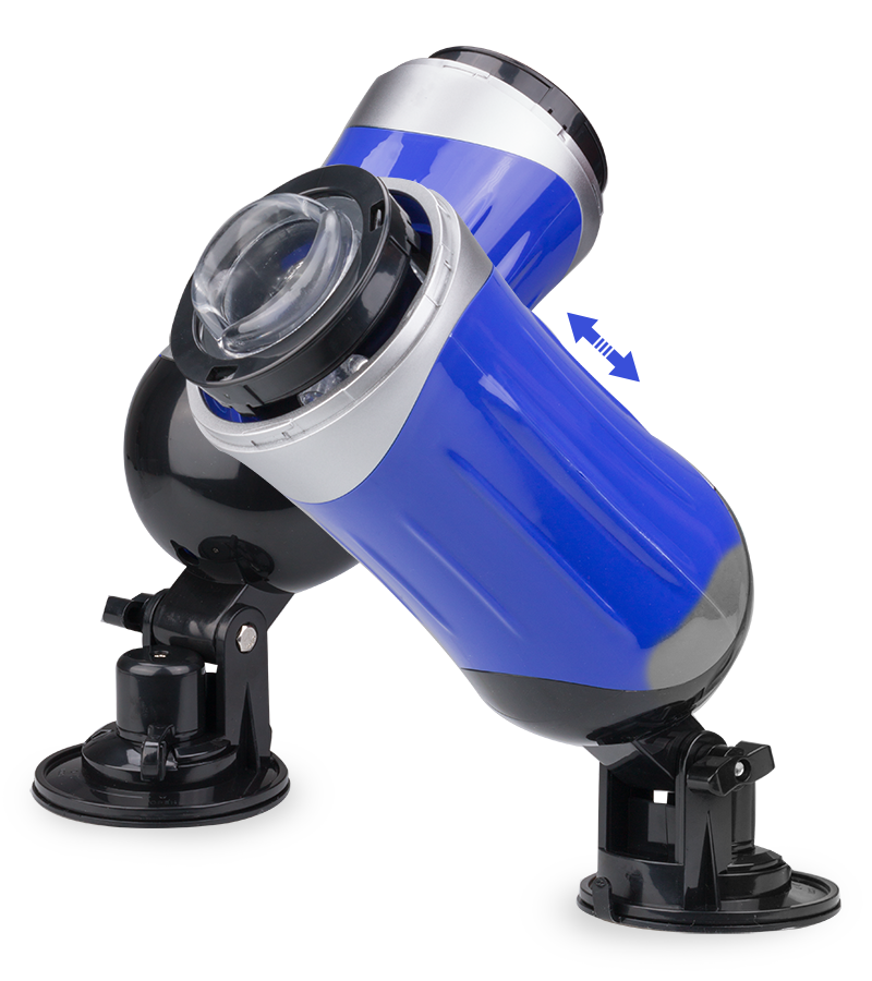 Masturbateur pompeur va-et-vient télescopique