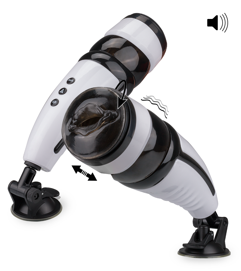 Masturbateur pompeur va-et-vient télescopique