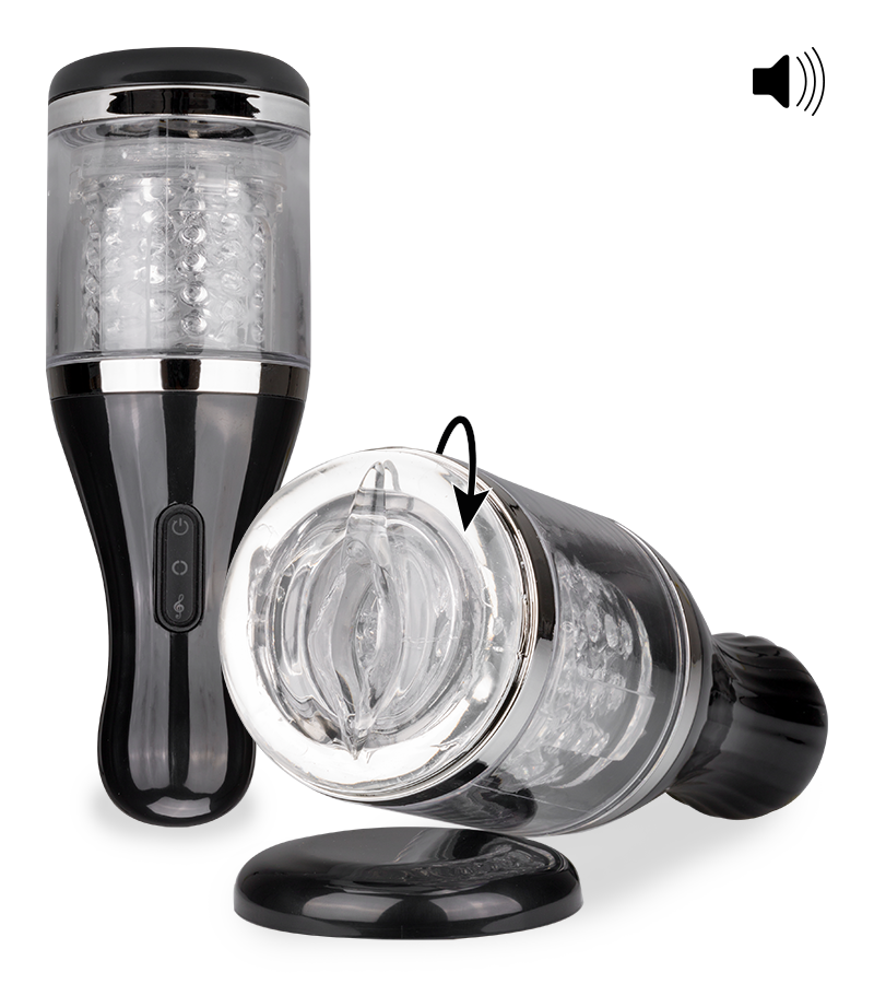 Masturbateur rotatif avec fonction vocale Huzzah