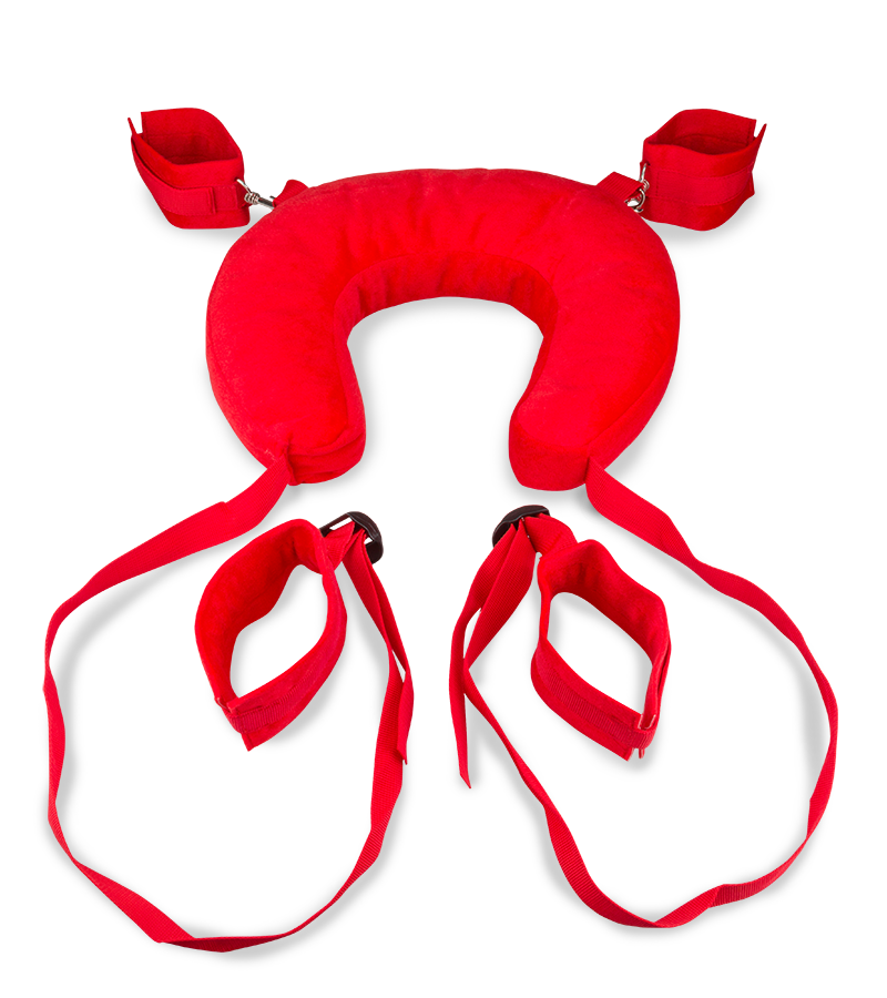 Menottes bondage chevilles et poignets avec coussin