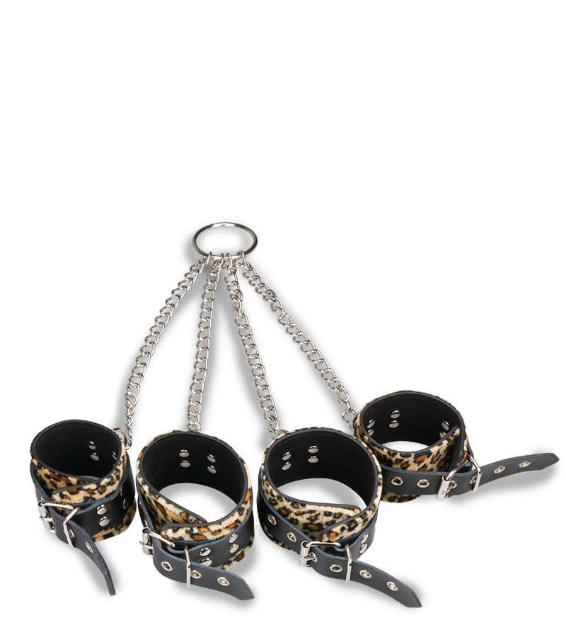 Menottes en croix chevilles poignets