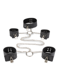 Charger l&#39;image dans la galerie, Menottes en croix et collier soumission
