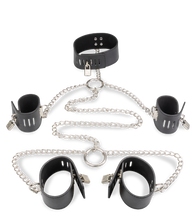 Charger l&#39;image dans la galerie, Menottes en croix et collier soumission