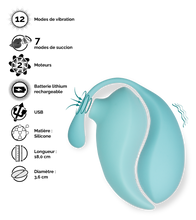 Charger l&#39;image dans la galerie, Oeuf vibrant avec télécommande aspire clitoris Namasté