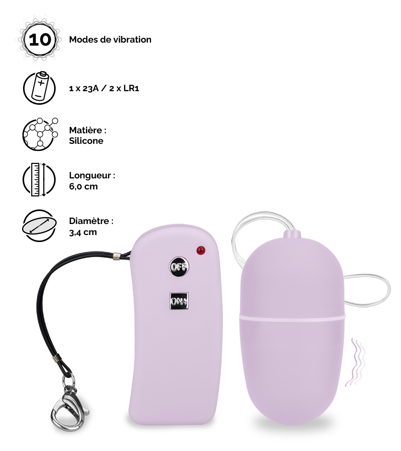 Oeuf vibrant télécommande Brava - M