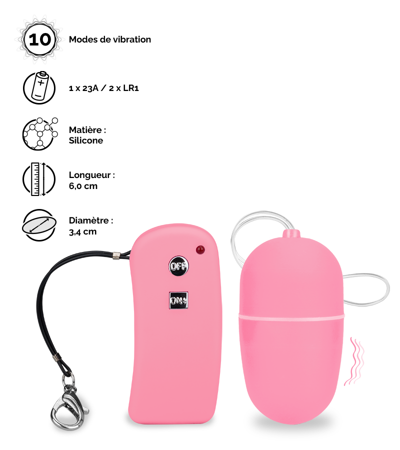 Oeuf vibrant télécommande Brava - M